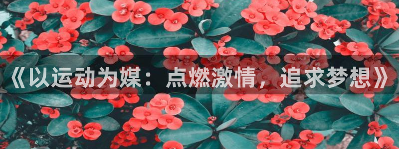 球王会体育：《以运动为媒：点燃激情，追求梦想》
